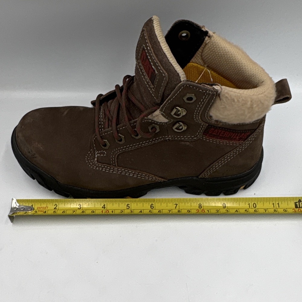 Caterpillar Tess Sundance Brown Leather EH Work Boots, Women's 7.5 Wide - Picture 8 of 14